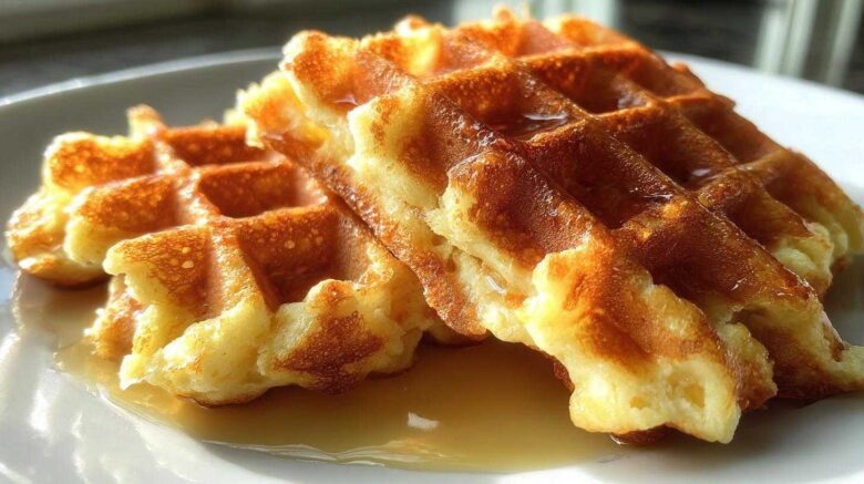 Fluffy Buttermilk Waffles with a Crispy Secret