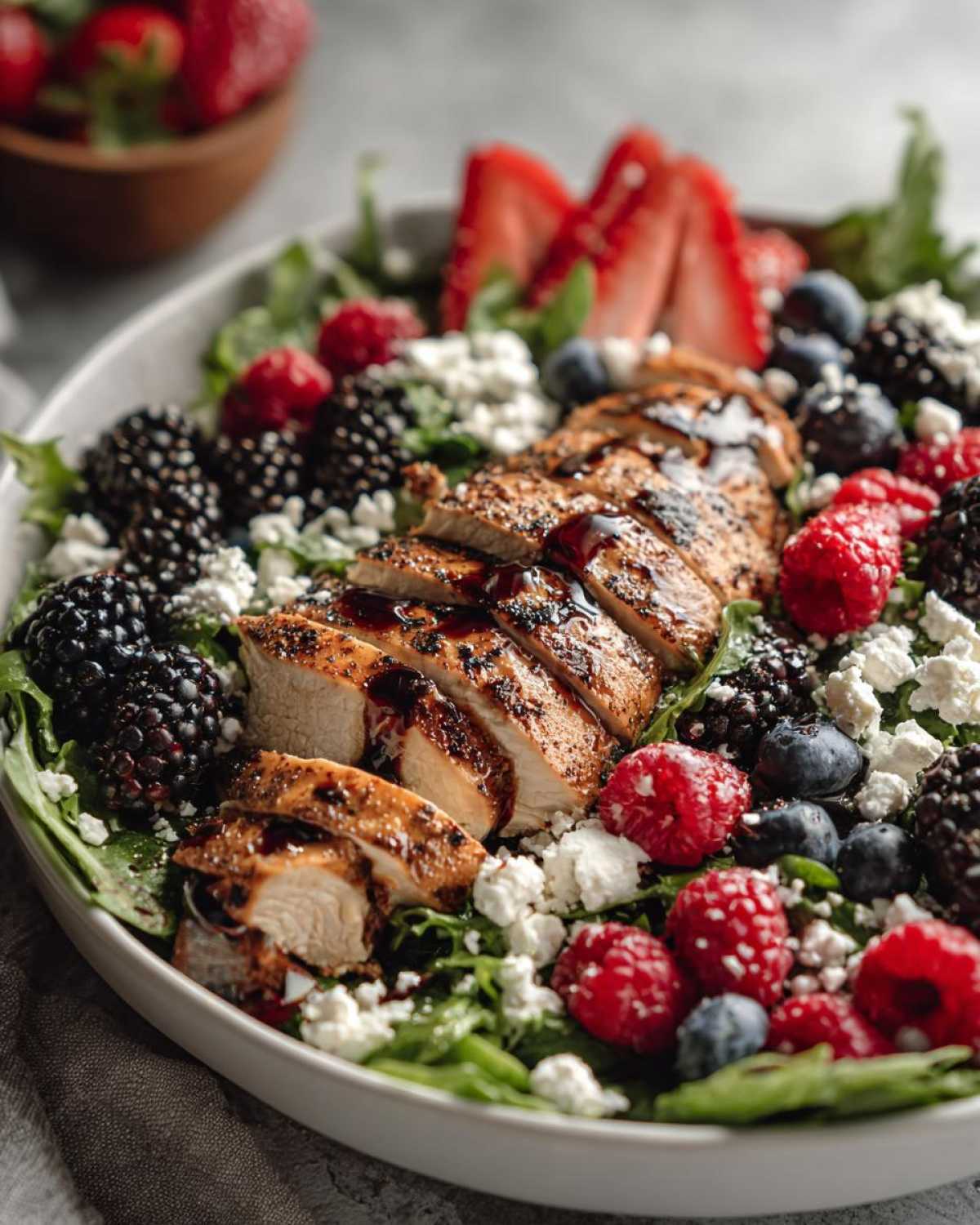 Grilled Chicken Salad with Berries and Feta - detail 3