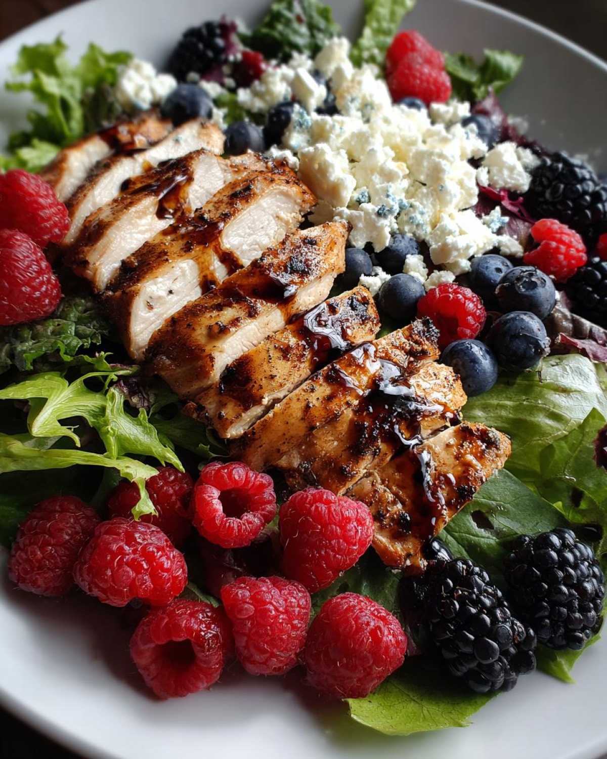 Grilled Chicken Salad with Berries and Feta - detail 4