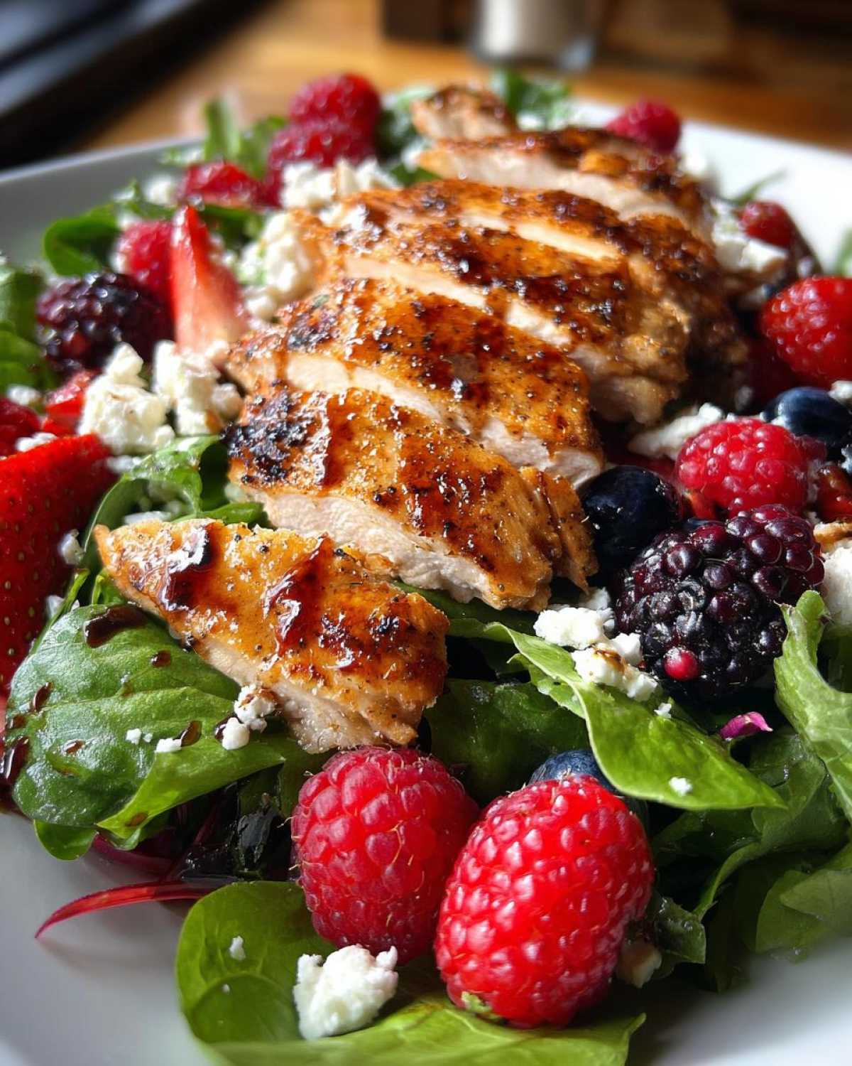 Grilled Chicken Salad with Berries and Feta - detail 2