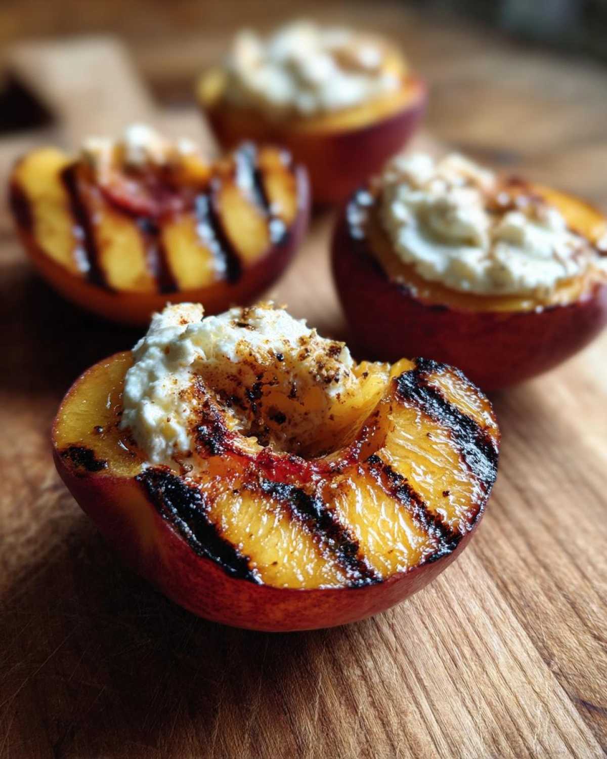 Grilled Peaches with Honey Mascarpone - detail 3
