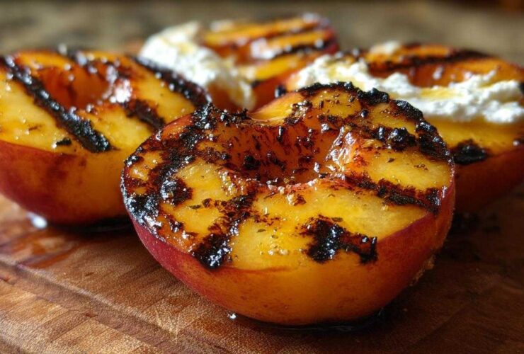Grilled Peaches with Honey Mascarpone