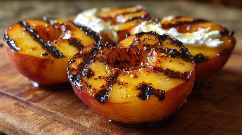 Grilled Peaches with Honey Mascarpone