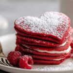 Heart-Shaped Red Velvet Pancakes (Breakfast in Bed)