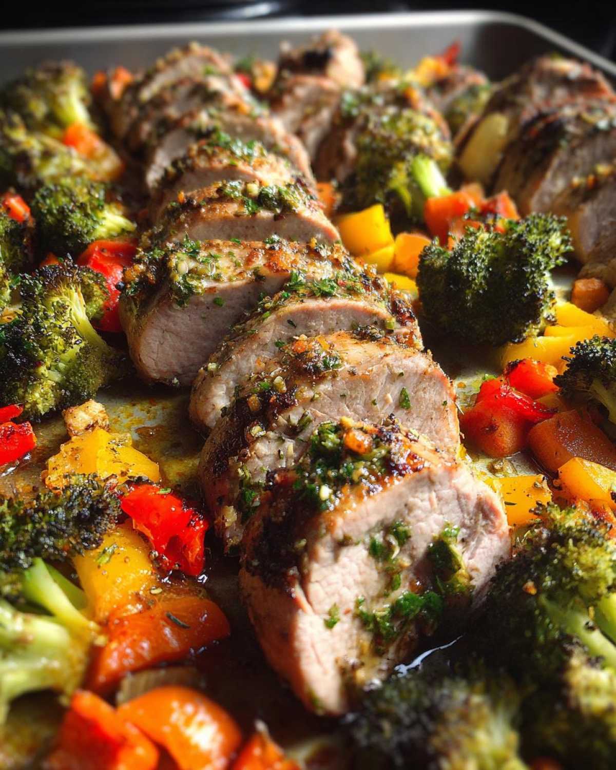 Herb-Crusted Sheet Pan Pork Tenderloin & Veggies - detail 4