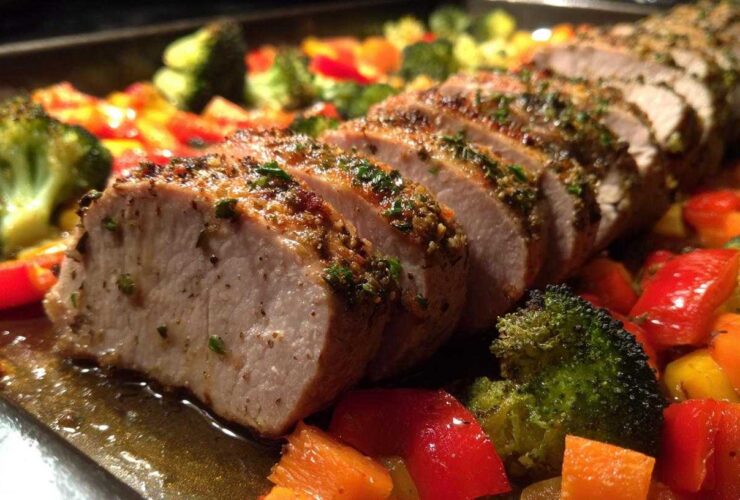Herb-Crusted Sheet Pan Pork Tenderloin & Veggies