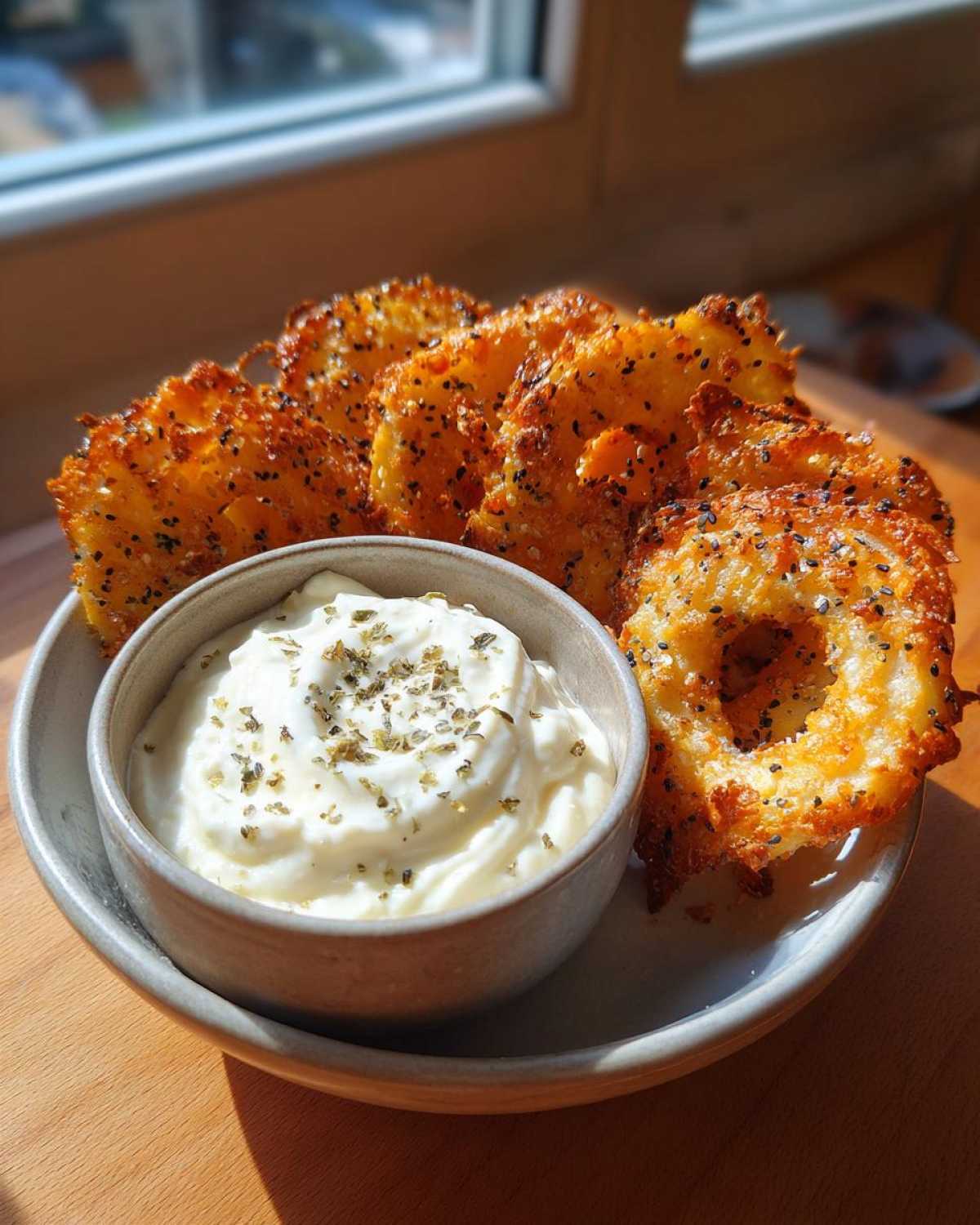 Homemade Everything Bagel Chips with Whipped Feta Dip - detail 4