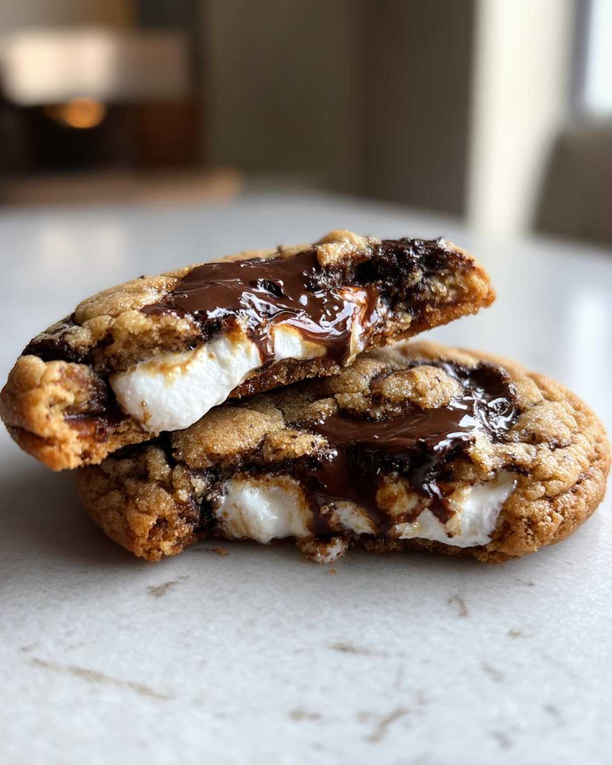 Hot Chocolate Cookies with Melty Marshmallow Centers - detail 1