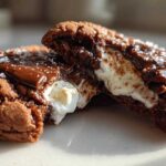 Hot Chocolate Cookies with Melty Marshmallow Centers