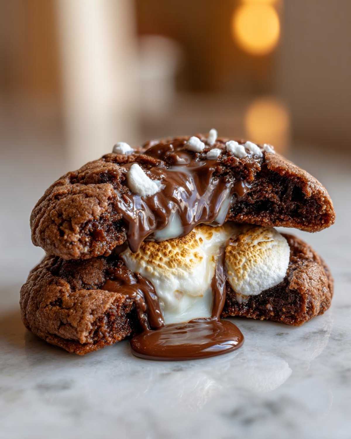 Hot Chocolate Cookies with Melty Marshmallow Centers - detail 3