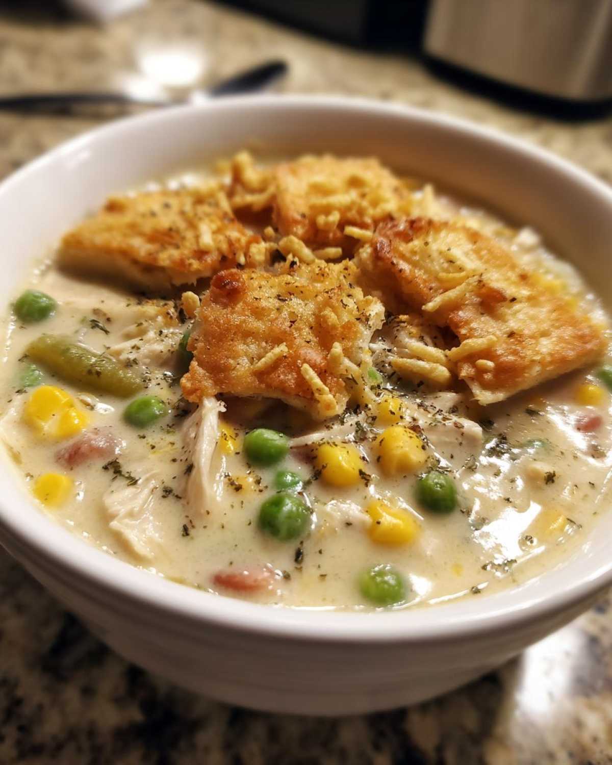 Leftover Turkey Pot Pie Soup (Cozy Day-After Meal) - detail 2