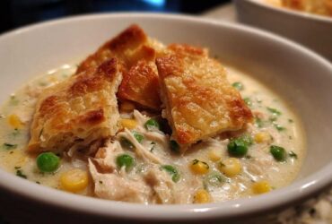 Leftover Turkey Pot Pie Soup (Cozy Day-After Meal)