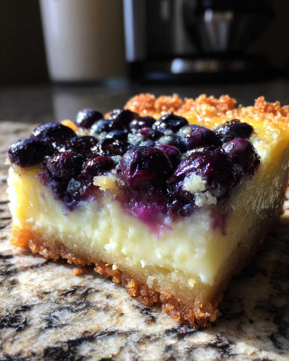 Lemon Blueberry Cheesecake Bars with Shortbread Crust - detail 1