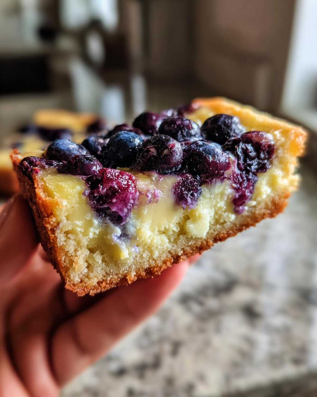 Lemon Blueberry Cheesecake Bars with Shortbread Crust - detail 4