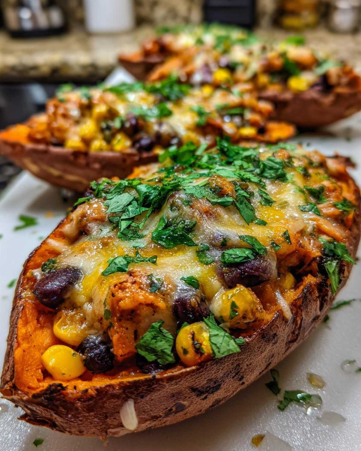 Loaded Sweet Potato Skins for Lunch (Healthy & Filling) - detail 1