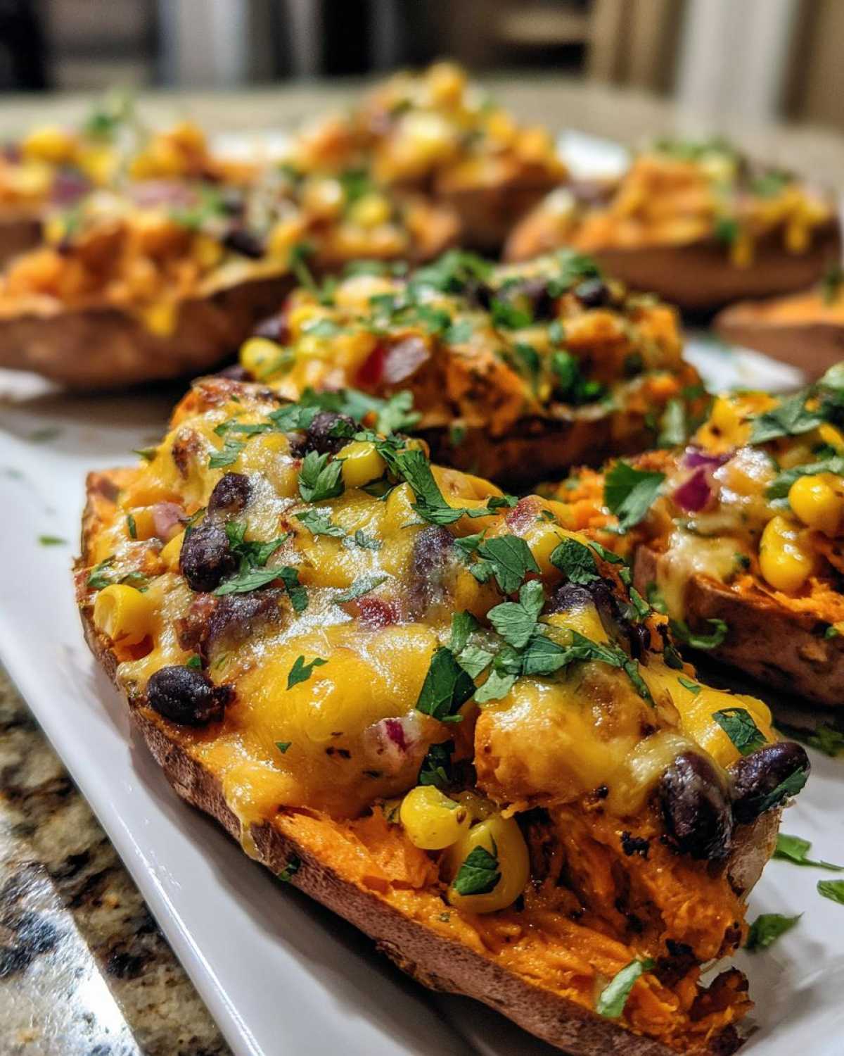 Loaded Sweet Potato Skins for Lunch (Healthy & Filling) - detail 2