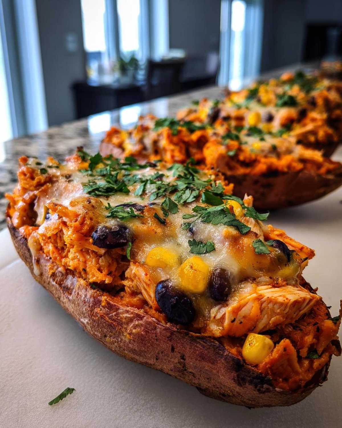 Loaded Sweet Potato Skins for Lunch (Healthy & Filling) - detail 4