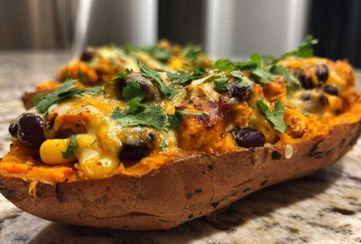Loaded Sweet Potato Skins for Lunch (Healthy & Filling)