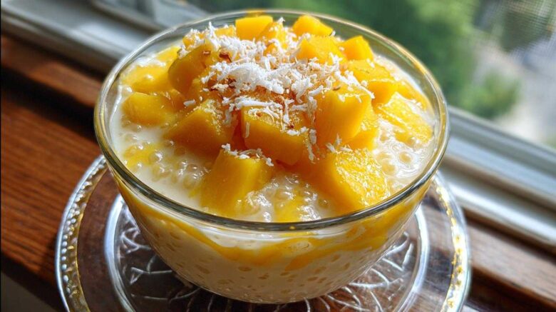 Mango Coconut Tapioca Pudding (Dairy-Free Delight)