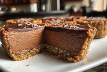 Mini Chocolate Mousse Cups with a Crunchy Crust