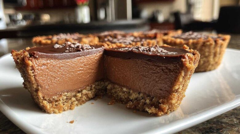 Mini Chocolate Mousse Cups with a Crunchy Crust