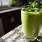 Mint Basil Green Smoothie (Morning Energy Booster)