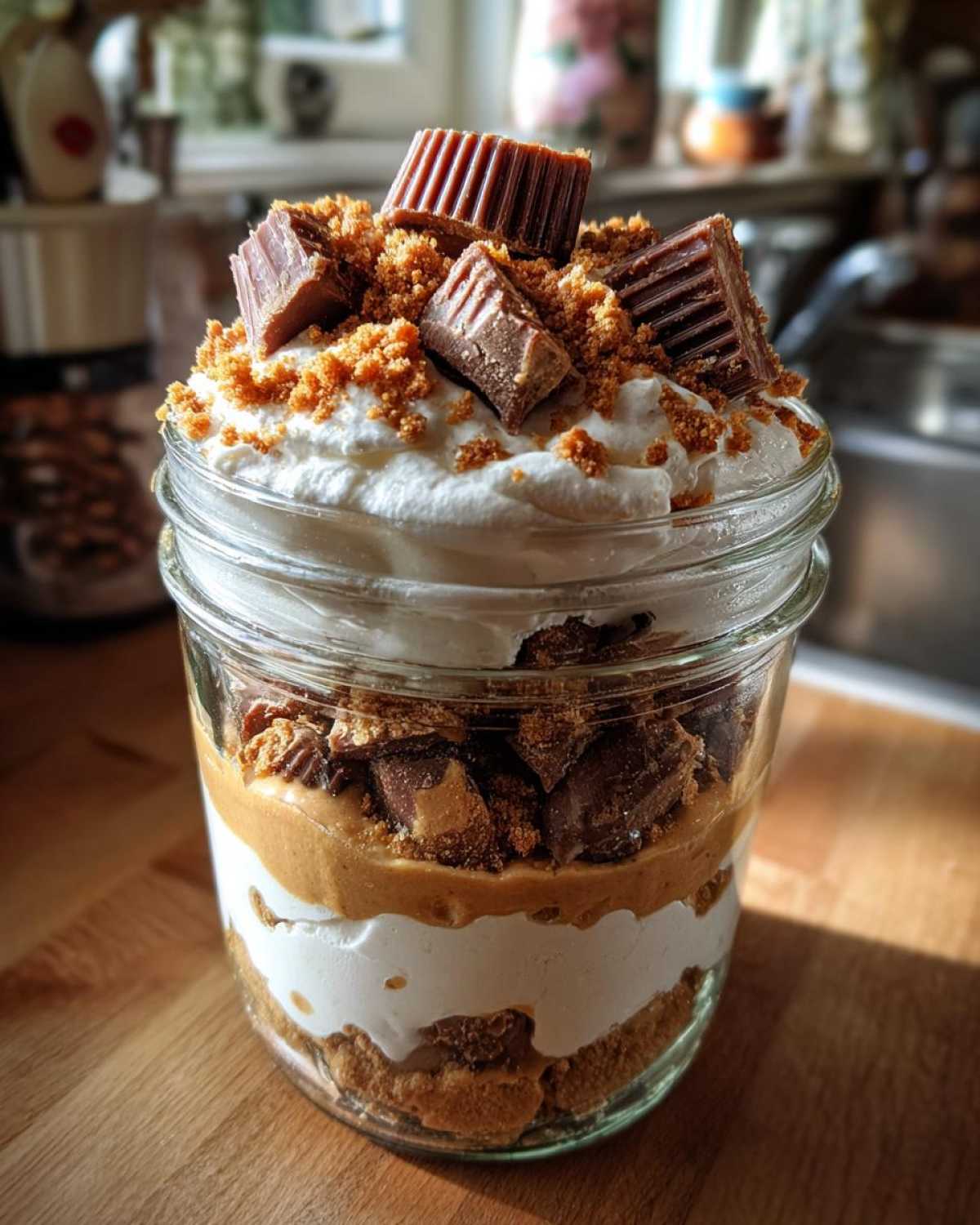 No-Bake Peanut Butter Pie in a Jar - detail 2