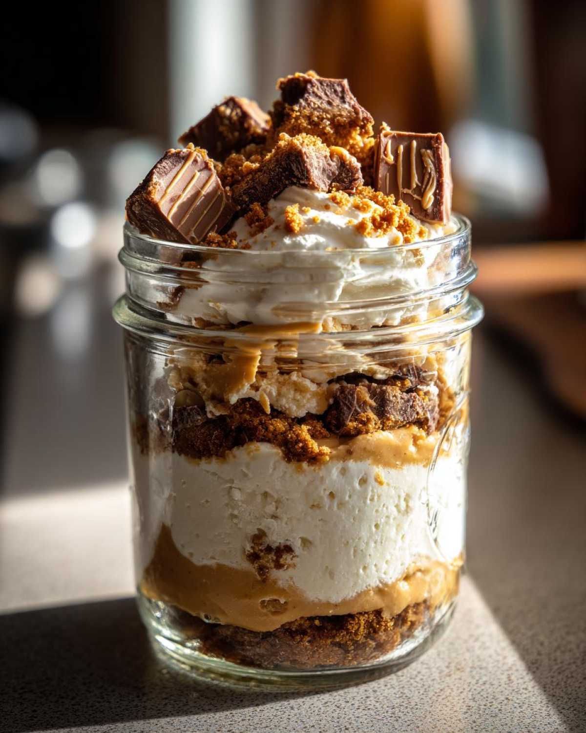 No-Bake Peanut Butter Pie in a Jar - detail 4