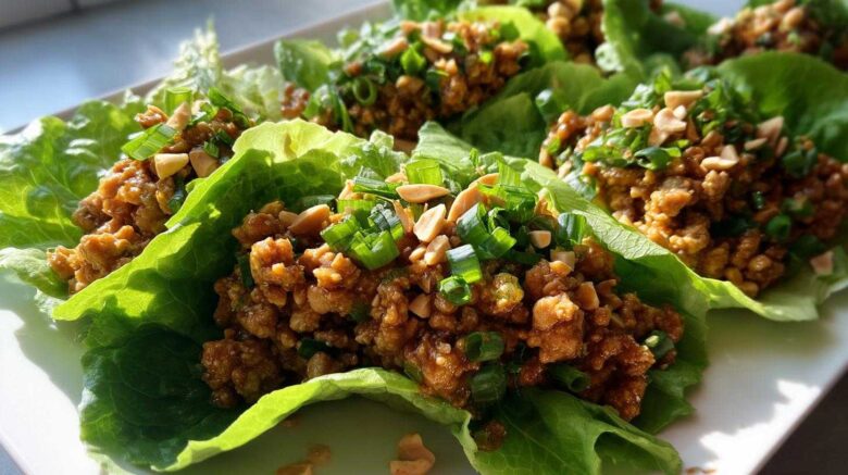 Peanut Chicken Lettuce Wraps (Meal Prep Superstar)