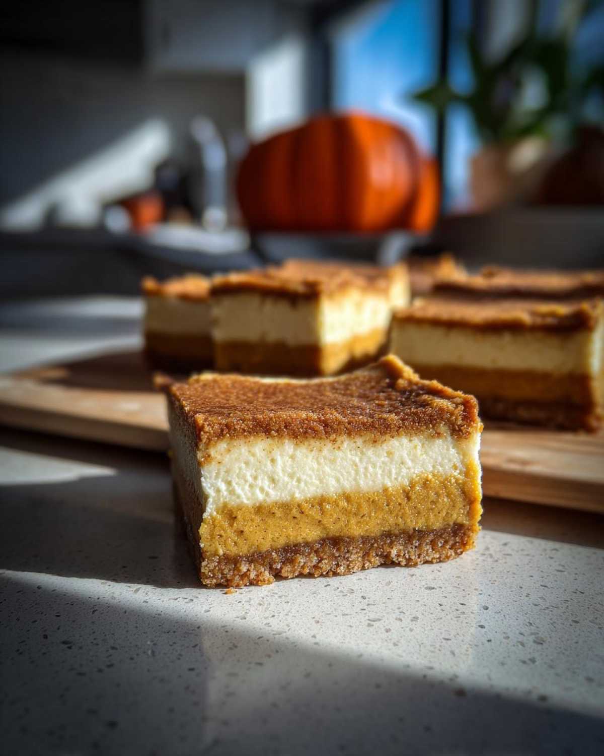 Pumpkin Pie Cheesecake Bars (Best of Both Worlds) - detail 1