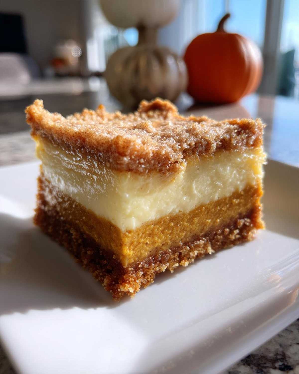 Pumpkin Pie Cheesecake Bars (Best of Both Worlds) - detail 2