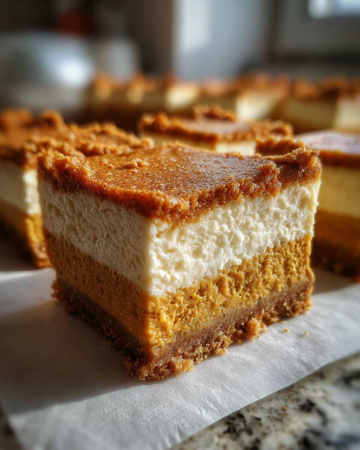 Pumpkin Pie Cheesecake Bars (Best of Both Worlds) - detail 4