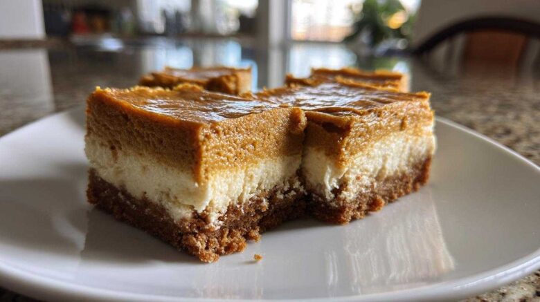 Pumpkin Pie Cheesecake Bars (Best of Both Worlds)