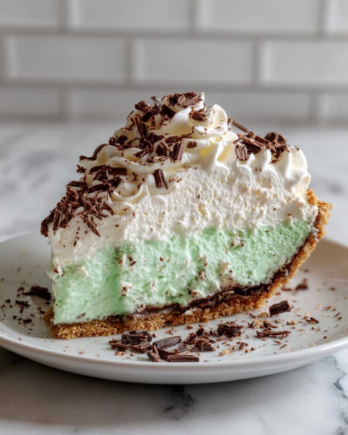 Shamrock Shake Pie (Minty Frozen Dessert) - detail 1
