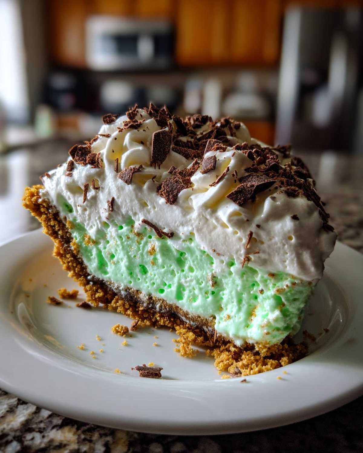Shamrock Shake Pie (Minty Frozen Dessert) - detail 2
