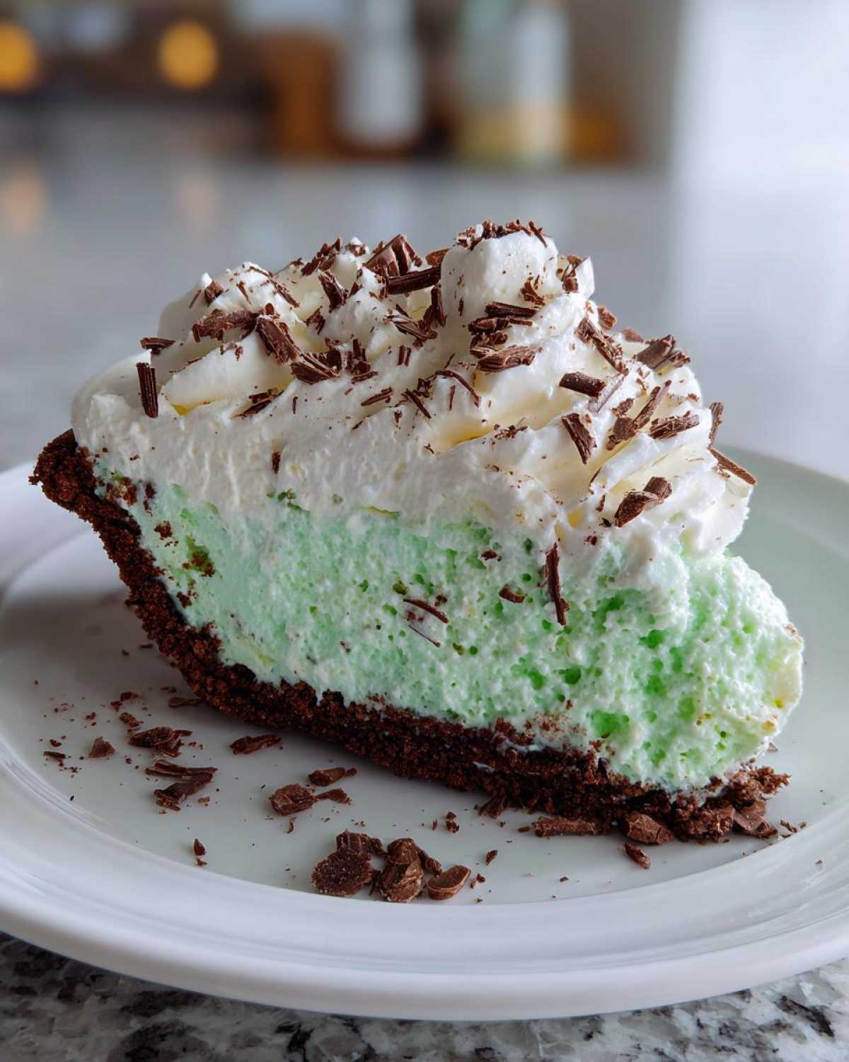 Shamrock Shake Pie (Minty Frozen Dessert) - detail 3
