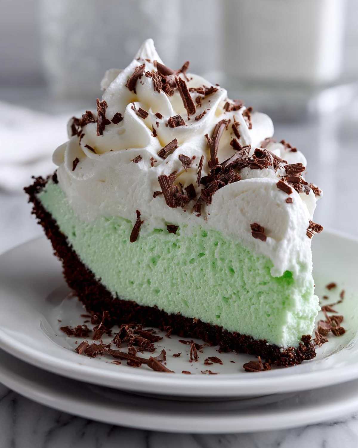 Shamrock Shake Pie (Minty Frozen Dessert) - detail 4