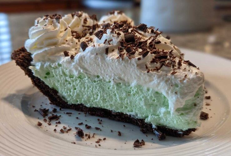 Shamrock Shake Pie (Minty Frozen Dessert)