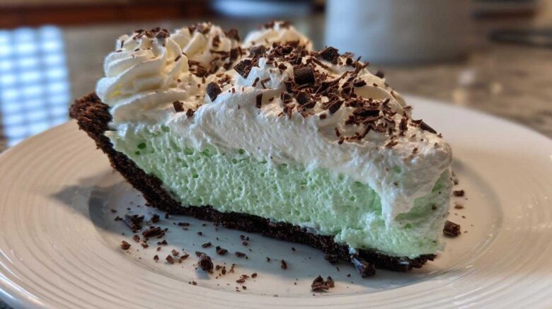 Shamrock Shake Pie (Minty Frozen Dessert)