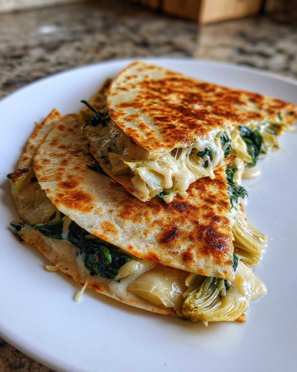 Spinach Artichoke Quesadillas (Inspired by the Dip) - detail 1