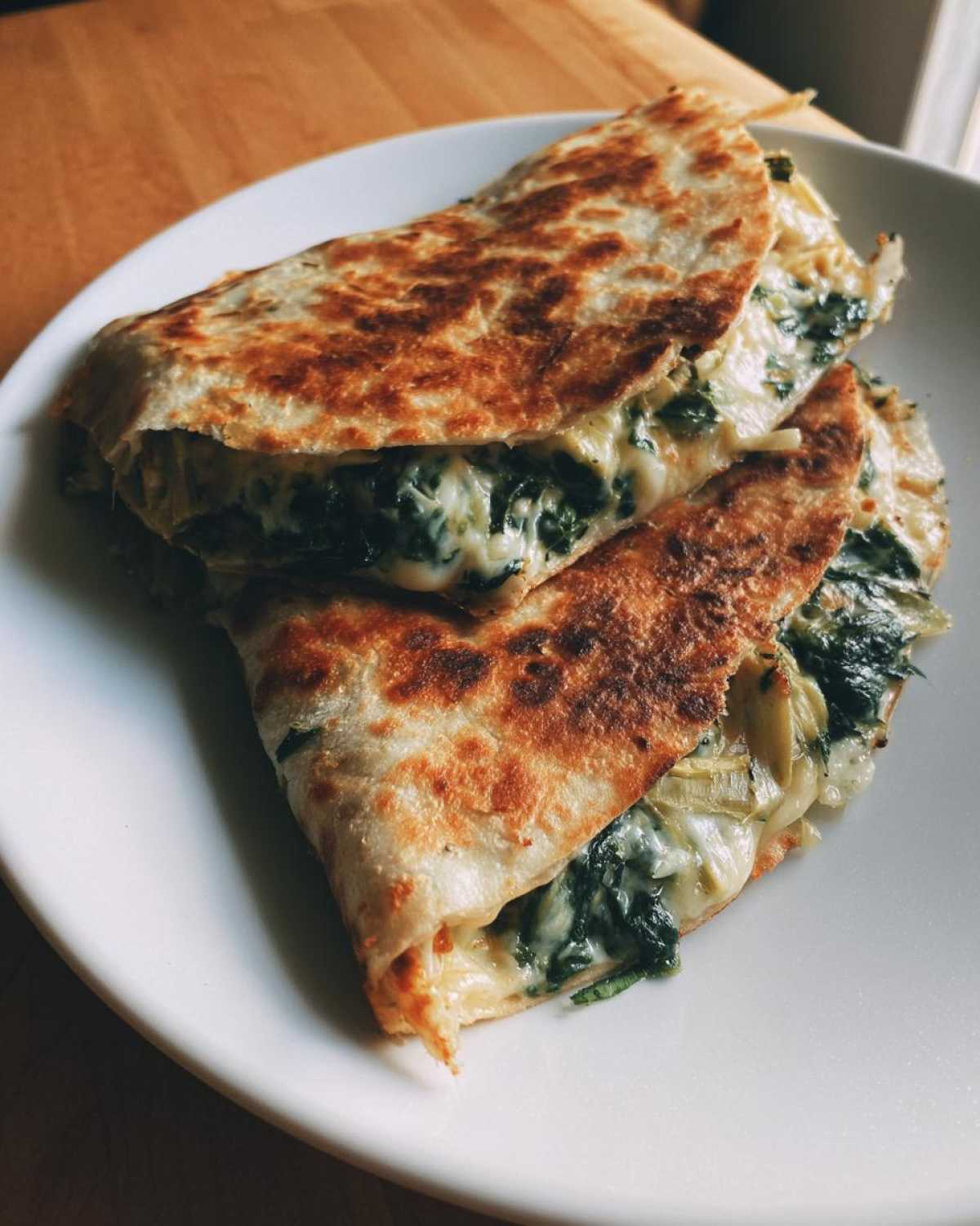 Spinach Artichoke Quesadillas (Inspired by the Dip) - detail 2
