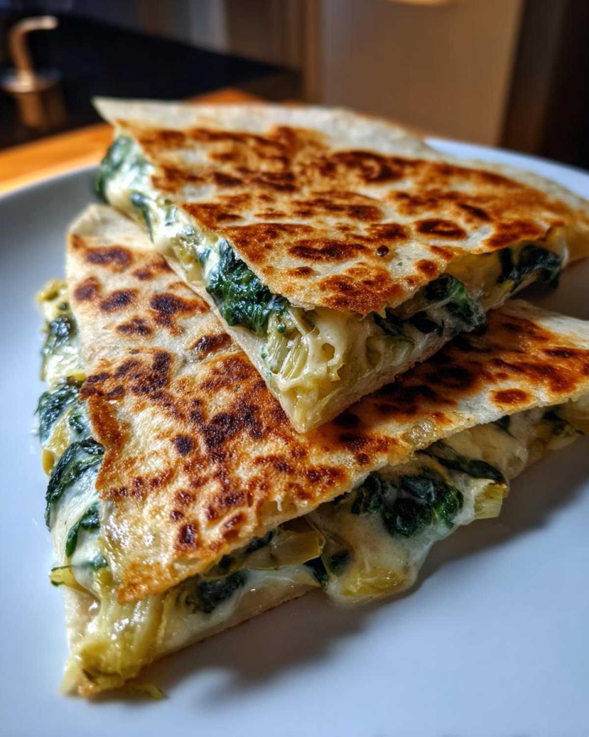 Spinach Artichoke Quesadillas (Inspired by the Dip) - detail 4