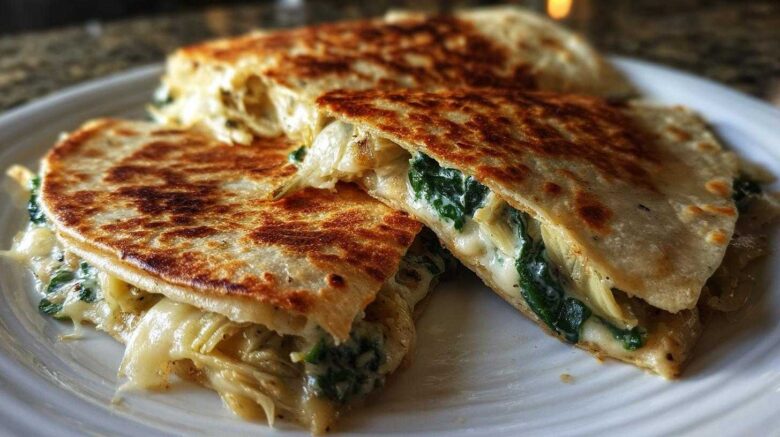 Spinach Artichoke Quesadillas (Inspired by the Dip)