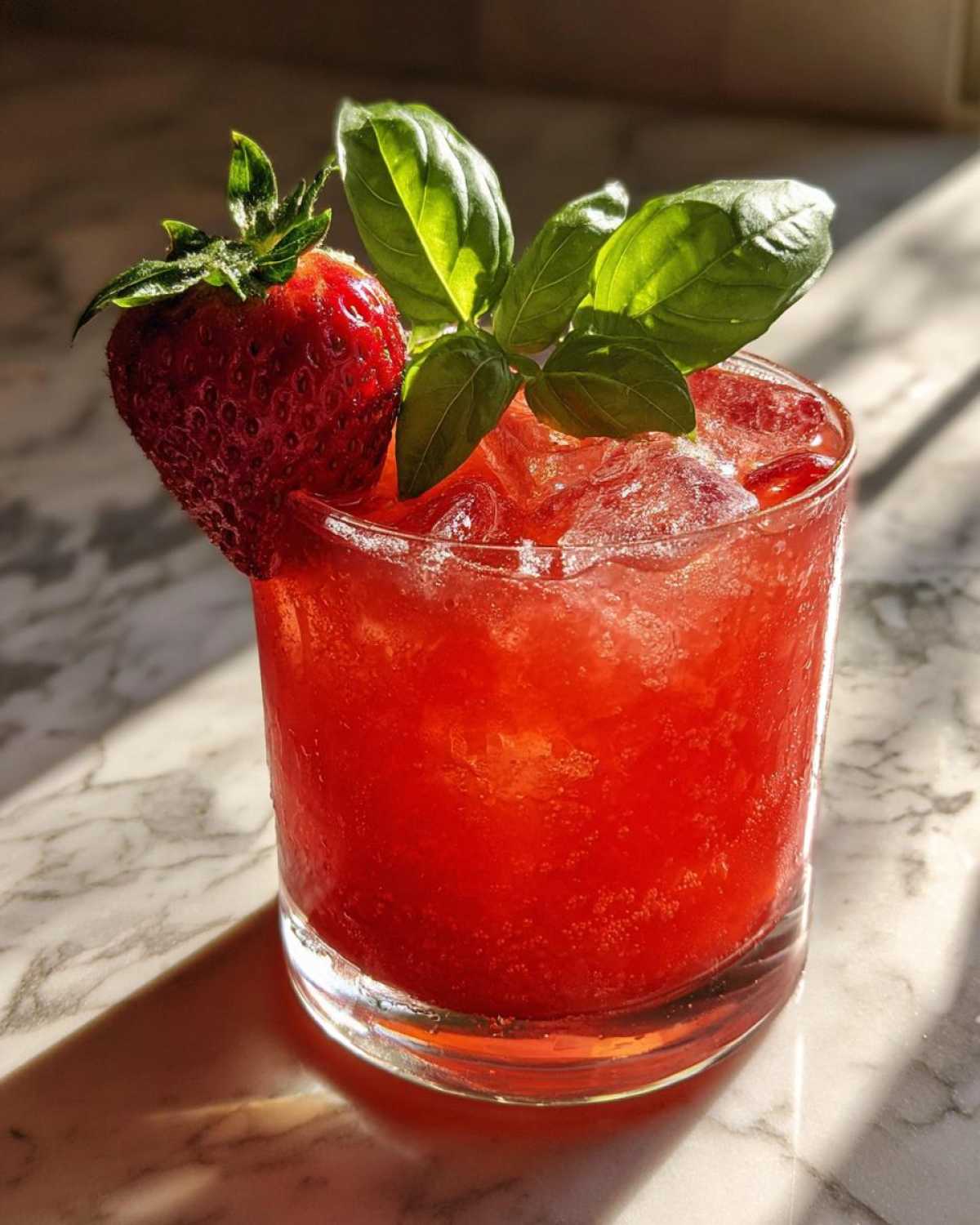 Strawberry Basil Limeade (Farmers Market Drink) - detail 2
