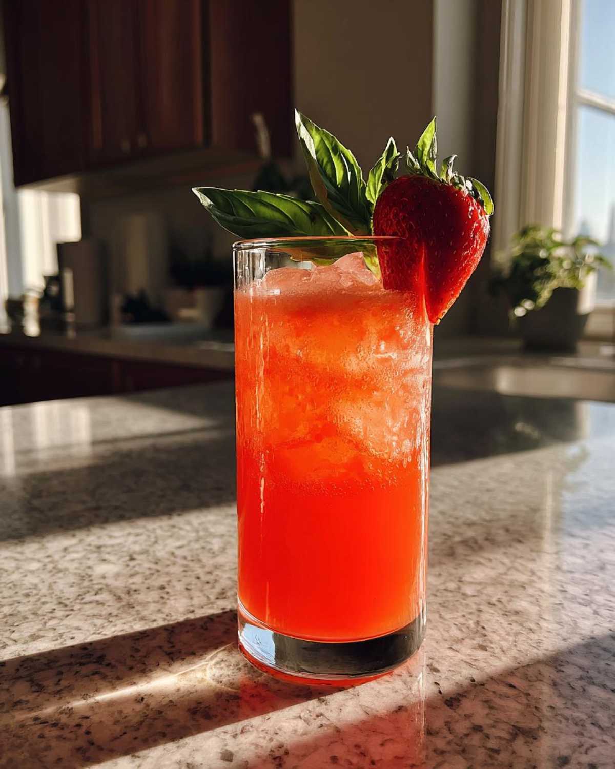 Strawberry Basil Limeade (Farmers Market Drink) - detail 3