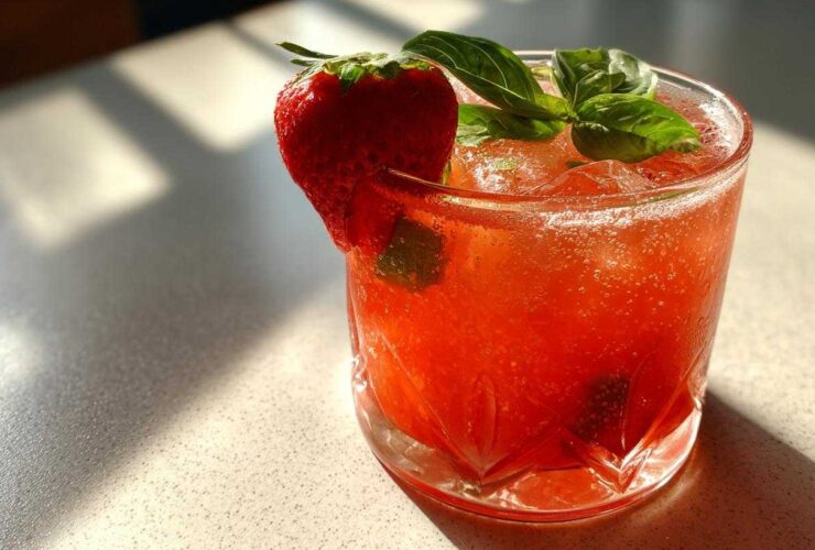 Strawberry Basil Limeade (Farmers Market Drink)