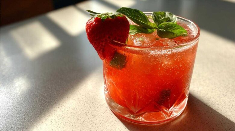 Strawberry Basil Limeade (Farmers Market Drink)