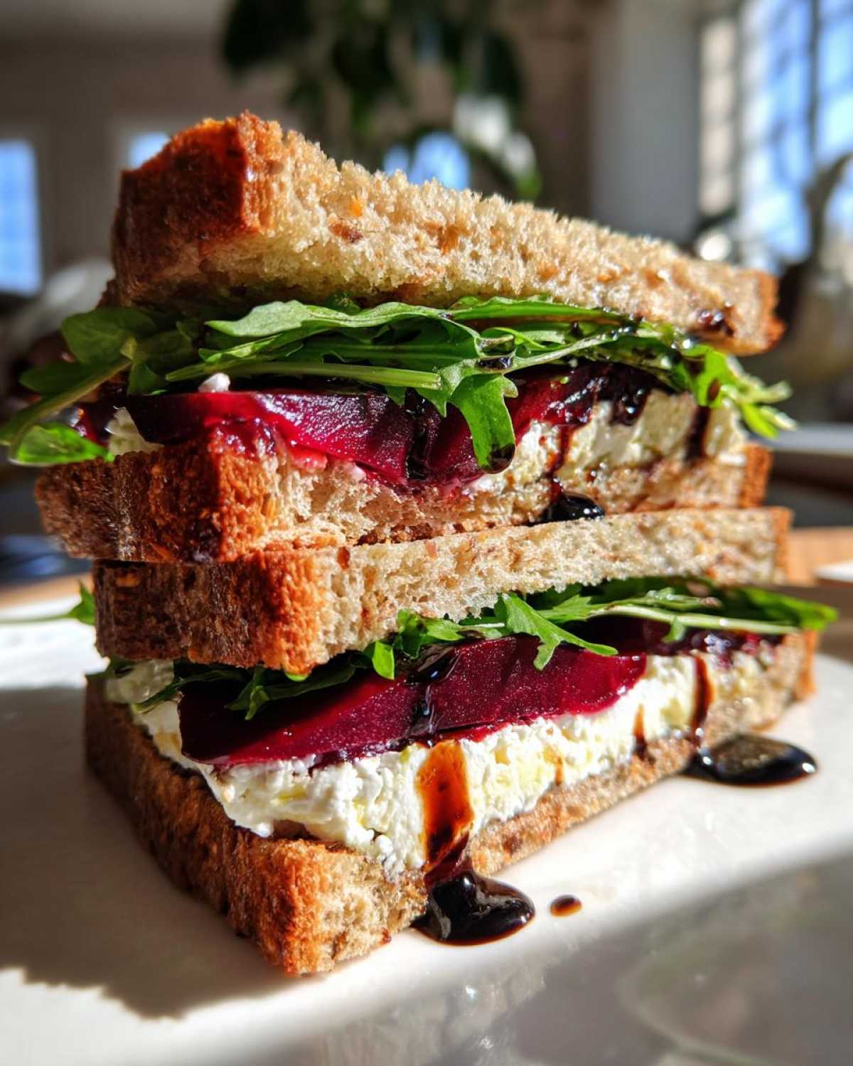 Beet and Goat Cheese Sandwich - detail 4