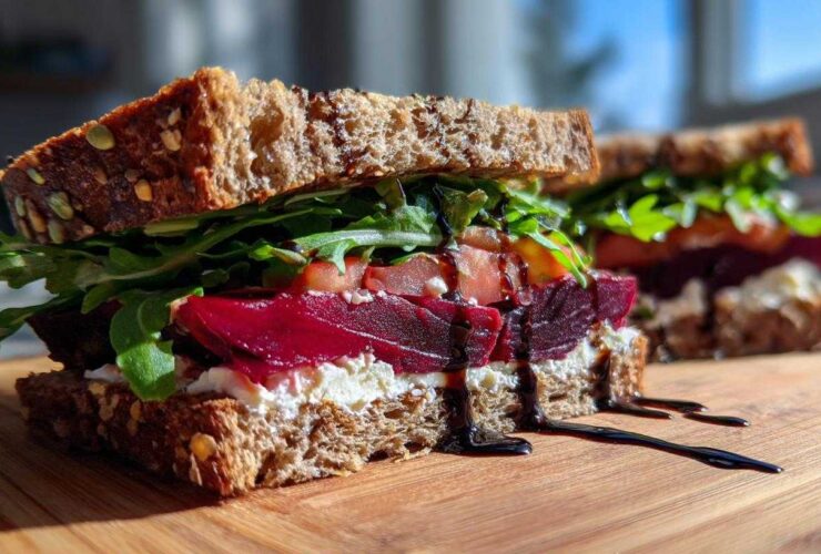 Beet and Goat Cheese Sandwich