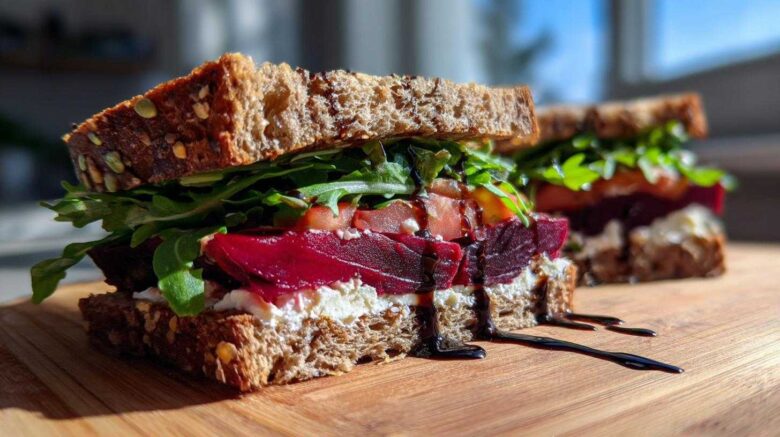 Beet and Goat Cheese Sandwich